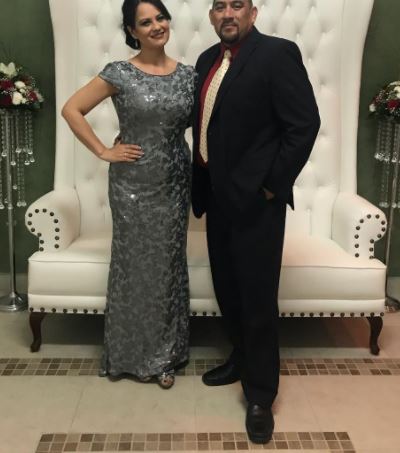 Santiago Meza with his wife Alma Carmona